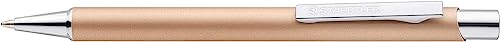 Staedtler Elance Druckkugelschreiber, Metallschaft, langlebig, auswechselbare Mine M, dokumentenecht, Schreibfarbe blau, 421 45-17 (Beige Gold) von STAEDTLER