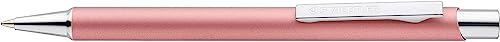 Staedtler Elance Druckkugelschreiber, Metallschaft, langlebig, auswechselbare Mine M, dokumentenecht, Schreibfarbe blau, 421 45-20 (Rose) von STAEDTLER