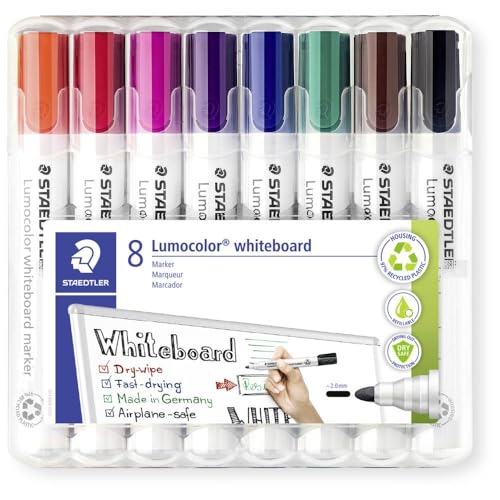 Staedtler Lumocolor 351 351 WP8 Whiteboardmarker Blau, Braun, Grün, Orange, Rot, Schwarz, Violett, Pink 8 St. Staedtler Lumocolor 351 351 WP8 Whiteboardmarker Blau, Braun, Grün, Orange, Rot, Schwarz, Violett, Pink 8 St. von STAEDTLER