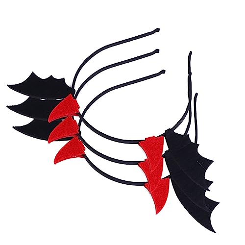 STAHAD 3 Stück Halloween Haarreif Teilig Teufelshörner mit Fledermausflügeln Verstellbar und Bequem Haaraccessoire für Erwachsene Festlicher Kopfschmuck für Halloween Party STAHAD 3 Stück Halloween Haarreif Teilig Teufelshörner mit Fledermausflügeln Verstellbar und Bequem Haaraccessoire für Erwachsene Festlicher Kopfschmuck für Halloween Party von STAHAD
