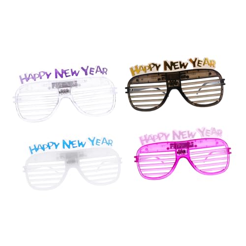 STAHAD 4 Stück LED Partybrille Year Gläser Teilig Leuchtend Lustige Brille für Silvester Nachtveranstaltungen Zubehör Zufällige Farbe STAHAD 4 Stück LED Partybrille Year Gläser Teilig Leuchtend Lustige Brille für Silvester Nachtveranstaltungen Zubehör Zufällige Farbe von STAHAD