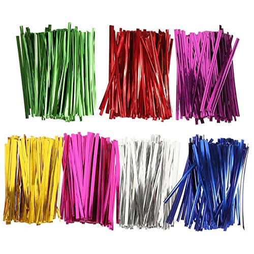 STAHAD Bunte Twist Ties Lang Wiederverwendbare Verpackungsverschlüsse aus Pet und Eisen Stabil und Flexibel Vielseitig für Brotbeutel Geschenkverpackungen Backwaren Büro und Haushalt von STAHAD