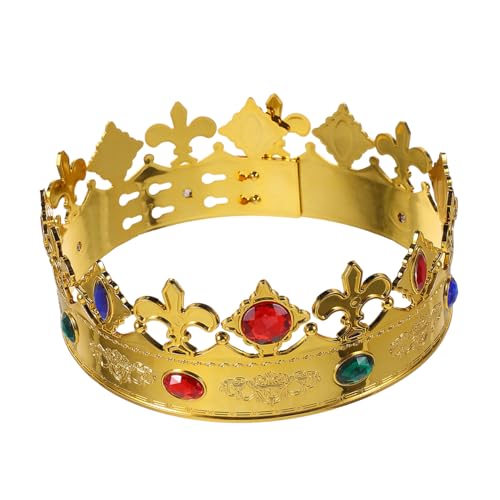 STAHAD Königskrone Goldene Mittelalterliche Renaissance Krone Leichtes Party Haarschmuck Accessoire Für Halloween Geburtstag Bühnenauftritt STAHAD Königskrone Goldene Mittelalterliche Renaissance Krone Leichtes Party Haarschmuck Accessoire Für Halloween Geburtstag Bühnenauftritt von STAHAD