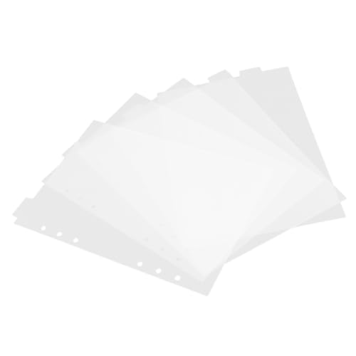 STAHAD PVC Notizbuch Trennblätter Mattierte Abnehmbare Index Divider mit Löchern Transparente Wasserfeste PVC Registerblätter für Büro Schüler und Planer STAHAD PVC Notizbuch Trennblätter Mattierte Abnehmbare Index Divider mit Löchern Transparente Wasserfeste PVC Registerblätter für Büro Schüler und Planer von STAHAD