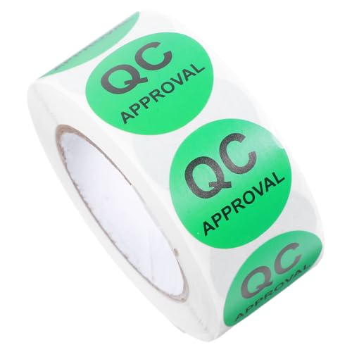 STAHAD Selbstklebende Qc Prüfsticker Rund mit Schwarzem Text Zuverlässige Haftung Lesbare Qualitätskontroll Etiketten für Lager Produktion und Inventur STAHAD Selbstklebende Qc Prüfsticker Rund mit Schwarzem Text Zuverlässige Haftung Lesbare Qualitätskontroll Etiketten für Lager Produktion und Inventur von STAHAD
