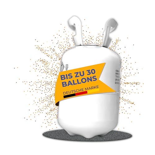 Magnum Ballongas [für 30 Luftballons]– Helium Balloon Gas für bis zu [30 Luftballons] – Ballongas - Helium Gasflasche klein inklusive STAHLMANN Informationsblatt von STAHLMANN