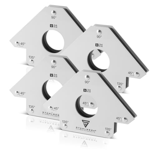 STAHLWERK 4 × Magnet-Schweißwinkel Magnetwinkel Schweißmagnet 45° x 90° x 135°, 34 kg / 75 lbs STAHLWERK 4 × Magnet-Schweißwinkel Magnetwinkel Schweißmagnet 45° x 90° x 135°, 34 kg / 75 lbs von STAHLWERK