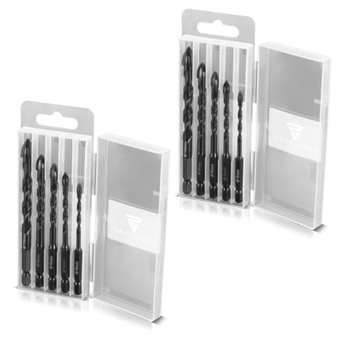 STAHLWERK Glasbohrer | Fliesenbohrer | Keramikbohrer 10er Set 4 | 5 | 6 | 8 | 10 mm mit 1/4 Zoll Sechskant-Aufnahme für Bohrungen in Glas, Fliesen, Keramik, Porzellan, Klinker, Feinsteinzeug, Marmor STAHLWERK Glasbohrer | Fliesenbohrer | Keramikbohrer 10er Set 4 | 5 | 6 | 8 | 10 mm mit 1/4 Zoll Sechskant-Aufnahme für Bohrungen in Glas, Fliesen, Keramik, Porzellan, Klinker, Feinsteinzeug, Marmor von STAHLWERK