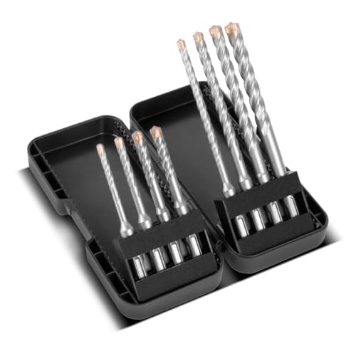 STAHLWERK SDS-Plus-Bohrer 8-teiliges Set – Durchmesser 5-12 mm mit Box, Kreuzschneide und Doppelwendel, Längen 110-160 mm, Steinbohrer und Betonbohrer für SDS-Plus Aufnahme 10 mm, Beton und Stein STAHLWERK SDS-Plus-Bohrer 8-teiliges Set – Durchmesser 5-12 mm mit Box, Kreuzschneide und Doppelwendel, Längen 110-160 mm, Steinbohrer und Betonbohrer für SDS-Plus Aufnahme 10 mm, Beton und Stein von STAHLWERK