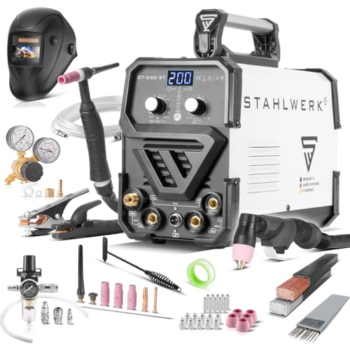 STAHLWERK Schweißgerät Vollausstattung CT550 ST – kompakt, WIG MMA mit Plasmaschneider, bis 12mm, 200 Ampere WIG MMA 50 Ampere CUT, kein Alu-Schweißen, 7 Jahre Herstellergarantie STAHLWERK Schweißgerät Vollausstattung CT550 ST – kompakt, WIG MMA mit Plasmaschneider, bis 12mm, 200 Ampere WIG MMA 50 Ampere CUT, kein Alu-Schweißen, 7 Jahre Herstellergarantie von STAHLWERK