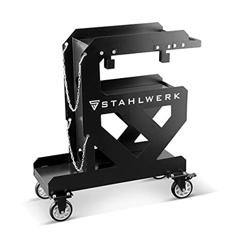 STAHLWERK Schweißwagen für Schweißgeräte, Plasmaschneider und Zubehör, mit Halterung für Schläuche und Kabel sowie stabiler Kettensicherung STAHLWERK Schweißwagen für Schweißgeräte, Plasmaschneider und Zubehör, mit Halterung für Schläuche und Kabel sowie stabiler Kettensicherung von STAHLWERK