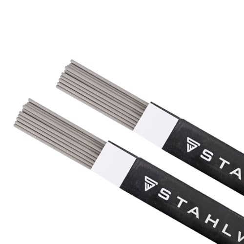 STAHLWERK Stabelektroden 2er Set Ø 2,5 x 350 mm AWS E6013RR – je 2 kg für MMA/ARC (Elektrodenschweißen), mit dicker Rutilumhüllung für Schweißarbeiten, Schweißstrom 50-70 A, hohe chemische Reinheit von STAHLWERK