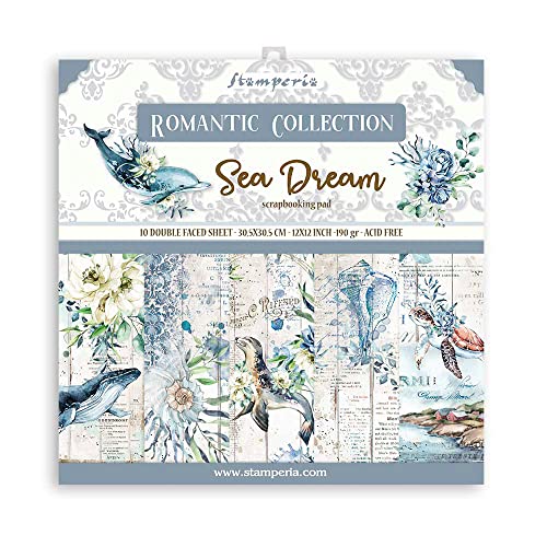 STAMPERIA INTERNATIONAL, KFT SBBL87 Stamperia Scrapbooking-Block, romantischer Meerestraum, mehrfarbig, 12 x 12 inches STAMPERIA INTERNATIONAL, KFT SBBL87 Stamperia Scrapbooking-Block, romantischer Meerestraum, mehrfarbig, 12 x 12 inches von Stamperia