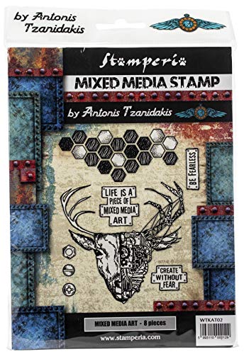 STAMPERIA INTERNATIONAL, KFT WTKAT02 Cling Stamp Mixd Media, Gemischte Medienkunst, Einheitsgröße von STAMPERIA INTERNATIONAL, KFT