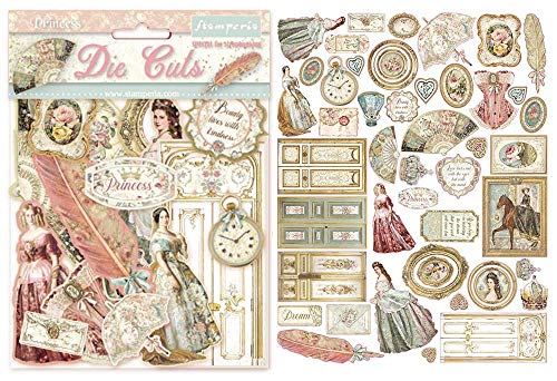 STAMPERIA INTL, KFT (3PL) DFLDC16 DIECUTS STAMPERIA Stanzformen Sortiert-Princess, Mehrfarbig, 15x15 von Stamperia