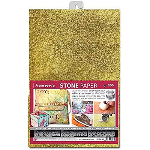 STAMPERIA INTL, KFT (3PL) DFPCA4G Gold Stone Paper Size A4 von Stamperia