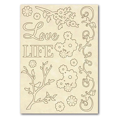 Stamperia KLSP011 Holzformen Größe A5-Love & Life/Liebe & Leben, Mehrfarbig von Stamperia