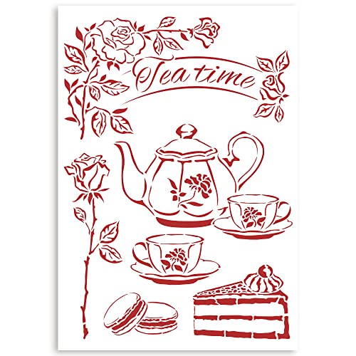 Stamperia KSG489 Stencil G cm 21x29,7-Casa Granada Tea, Multicoloured, A4, 3 von Stamperia