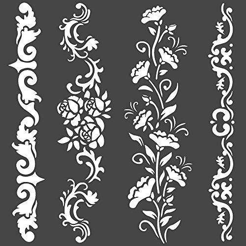 STAMPERIA KSTDQ54 STENCIL 18X18CM Dicke Schablonecm. 18X18 Borders, Mehrfarbig von Stamperia