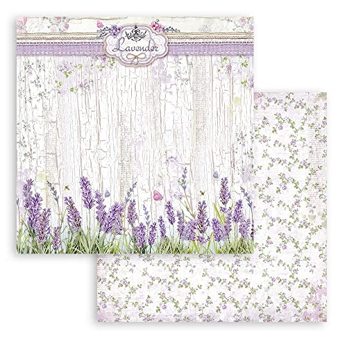 Stamperia SBB850 Scrapbooking Double face Sheet-Provence Lavender, White, OSFA, 7 von Stamperia