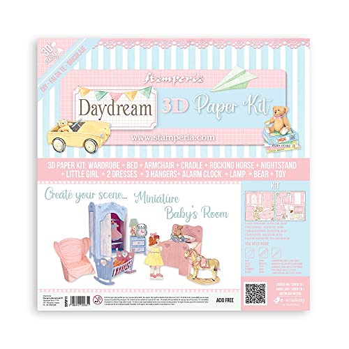 Stamperia SBPOP11 3D Paper Kit-DayDream babyroom, Multicoloured, 12 x 12 inches, 3 von Stamperia
