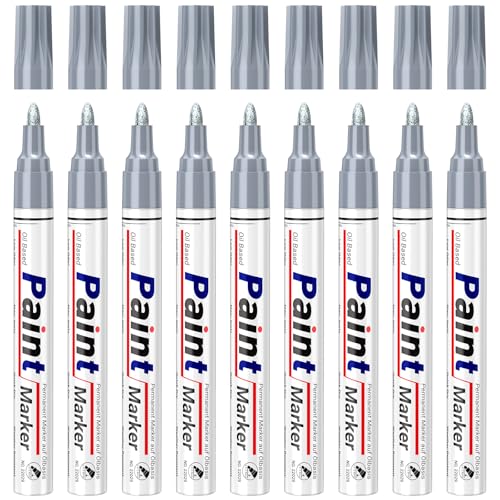 STANBLUE Permanent Marker Wasserfester Stift, 8 Silber Stark Deckend Paint Marker Schnell Trocknender Permanentmarker zum Steine Bemalen für Karton, Glas Holz, Metall, Kunststoff, Papier, Lackstift STANBLUE Permanent Marker Wasserfester Stift, 8 Silber Stark Deckend Paint Marker Schnell Trocknender Permanentmarker zum Steine Bemalen für Karton, Glas Holz, Metall, Kunststoff, Papier, Lackstift von STANBLUE
