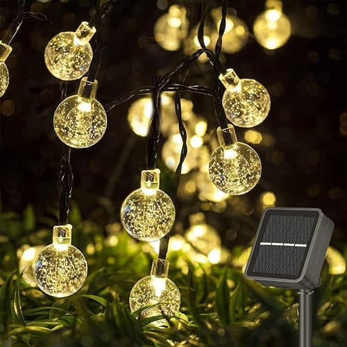 STANBOW Solar Lichterkette Aussen, 17M 100LED Lichterkette Outdoor, 8 Modes IP44 Lichterkette Solar Außen Wetterfest für Garten, Camping, Hochzeit, Party, Balkon (Warmweiß) von STANBOW