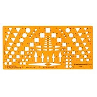 STANDARDGRAPH Zeichenschablone Planzeichen II 7358 orange von STANDARDGRAPH