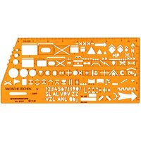 STANDARDGRAPH Zeichenschablone Taktische Zeichen NATO 8353 orange von STANDARDGRAPH