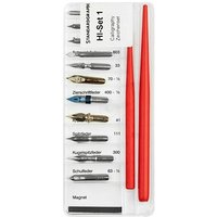 STANDARDGRAPH Zeichnen Kalligrafie-Set rot verschiedene Federbreiten, 1 Set von STANDARDGRAPH