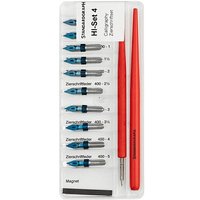 STANDARDGRAPH Zierschrift Kalligrafie-Set rot verschiedene Federbreiten, 1 Set von STANDARDGRAPH