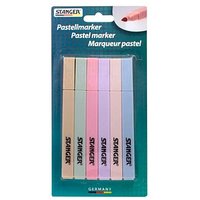 STANGER Pastell Textmarker farbsortiert, 6 St. von STANGER