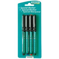 STANGER Universal M140 Permanentmarker farbsortiert 1,0 mm, 4 St. von STANGER