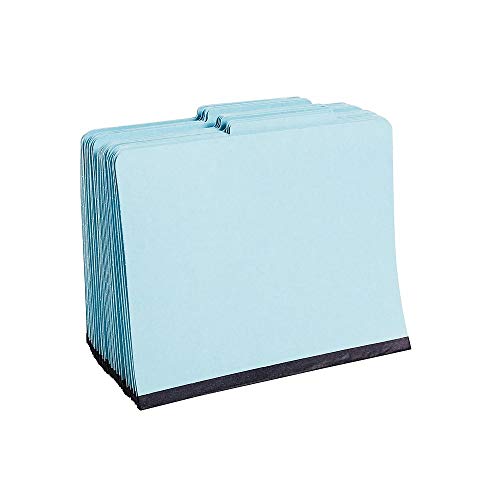 Heftklammern farbigen Pressspan Klassifizierung Ordner, Letter, 3 Partitionen, hellblau, 20/Pack von STAPLES