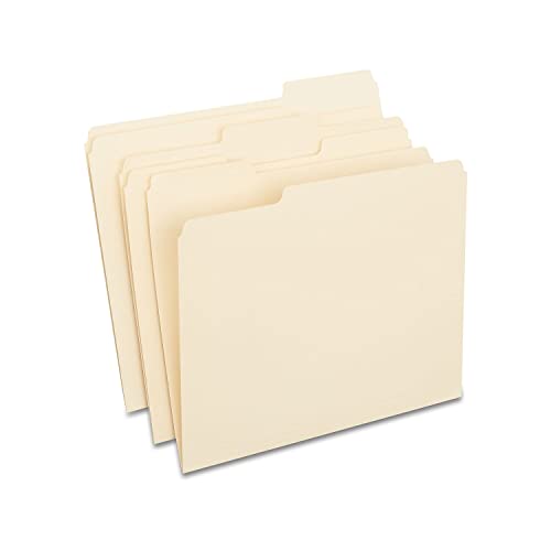 Staples 246850 Manila-Aktenordner, 100 % recycelt, mit 3 Registerkarten, 100 Stück, 246850 von STAPLES
