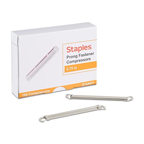 Staples 44411 Kompressoren, 7,9 cm breit, Silber, 100 Stück Staples 44411 Kompressoren, 7,9 cm breit, Silber, 100 Stück von STAPLES