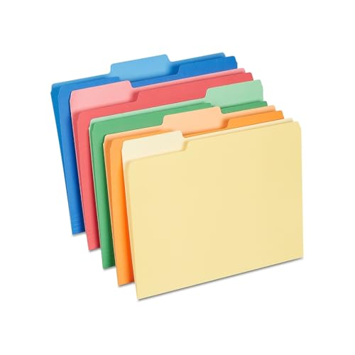 Tru Aktenordner, 1/3 Schnitt, Briefgröße, verschiedene Farben, 100 Stück (Tr378995) von STAPLES