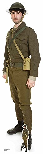 Star Einbauöffnungen SC1177 British ersten Weltkrieges Soldat aus Pappe in Lebensgröße, Multi Farbe von STAR CUTOUTS