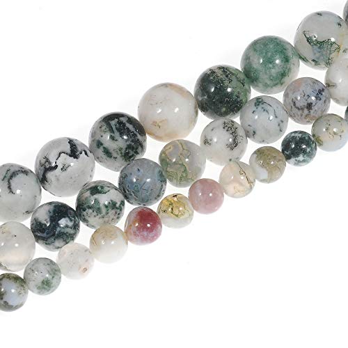 Naturstein-Perlen, 6 mm, Baumachat, Edelstein, rund, lose Perlen, Kristall, Energiestein, Heilkraft für Schmuckherstellung, DIY, 1 Strang, 38,1 cm Naturstein-Perlen, 6 mm, Baumachat, Edelstein, rund, lose Perlen, Kristall, Energiestein, Heilkraft für Schmuckherstellung, DIY, 1 Strang, 38,1 cm von STAR LOONG
