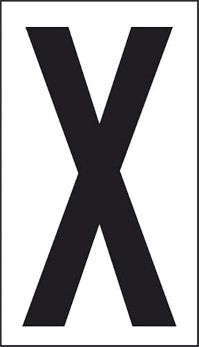 Aufkleber, Buchstabe X, Häuser, Büros, öffentliche Orte, 10 cm x 5,6 cm Aufkleber, Buchstabe X, Häuser, Büros, öffentliche Orte, 10 cm x 5,6 cm von START