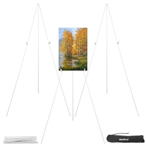 STARVAST 3 Stück Verstellbare Staffelei, Leinwand StäNder 160cm Höhe Metall Poster staffeleien, zusammenklappbare Stativ Staffelei für Kunstdisplays, Hochzeitszeichen, Malen, Poster Aktivitäten, Weiß STARVAST 3 Stück Verstellbare Staffelei, Leinwand StäNder 160cm Höhe Metall Poster staffeleien, zusammenklappbare Stativ Staffelei für Kunstdisplays, Hochzeitszeichen, Malen, Poster Aktivitäten, Weiß von STARVAST