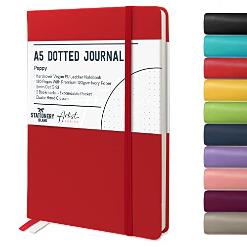STATIONERY ISLAND Bullet Dotted Journal, Notizbuch A5 Dotted, 180 Seiten Premium 120 g/m² Papier, Hardcover Journal Dotted, Notizbuch Gepunktet STATIONERY ISLAND Bullet Dotted Journal, Notizbuch A5 Dotted, 180 Seiten Premium 120 g/m² Papier, Hardcover Journal Dotted, Notizbuch Gepunktet von STATIONERY ISLAND