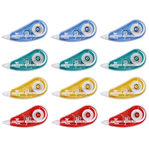 STATIONERY ISLAND Korrekturroller 12er Pack, Mini Korrekturmaus, Korrekturband 5m x 5mm, Kleberoller Maus Roller Schulsachen Correction Tapes, Für Schüler, Büro, Klebemaus, Fotokleber Fotoalbum STATIONERY ISLAND Korrekturroller 12er Pack, Mini Korrekturmaus, Korrekturband 5m x 5mm, Kleberoller Maus Roller Schulsachen Correction Tapes, Für Schüler, Büro, Klebemaus, Fotokleber Fotoalbum von STATIONERY ISLAND