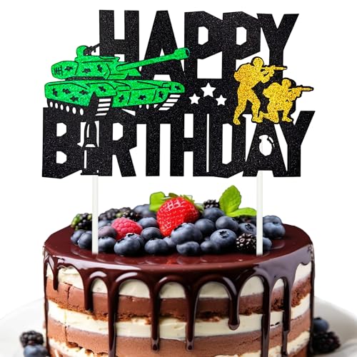 Tank Happy Birthday Cake Topper - Glitter Tank Soldat Cake Decoration for Army Soldier Military Theme Party, Birthday Party Cake Decor Supplies Tank Happy Birthday Cake Topper - Glitter Tank Soldat Cake Decoration for Army Soldier Military Theme Party, Birthday Party Cake Decor Supplies von STATWTHMA