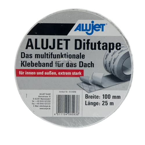 ALUJET Difutape, multifunktionales Klebeband für das Dach, geeignet für innen und außen, extrem stark, 10 cm x 25 m ALUJET Difutape, multifunktionales Klebeband für das Dach, geeignet für innen und außen, extrem stark, 10 cm x 25 m von STAUBPIRAT