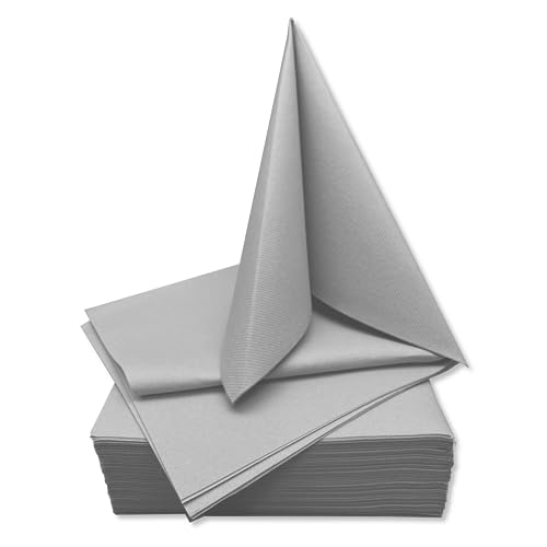 STAUBPIRAT Airlaid Servietten – 65 g/qm Premium-Qualität - 40 x 40 cm Dinner Serviette stoffähnlich - Tischdekoration für Geburtstag, Hochzeit, Feiern und Events - grau STAUBPIRAT Airlaid Servietten – 65 g/qm Premium-Qualität - 40 x 40 cm Dinner Serviette stoffähnlich - Tischdekoration für Geburtstag, Hochzeit, Feiern und Events - grau von STAUBPIRAT