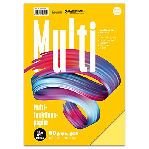 Staufen Style Multifunktionspapier - DIN A4, 50 Blatt, Farbe: gelb, 80g/m² Qualitätspapier, 1 Stück Staufen Style Multifunktionspapier - DIN A4, 50 Blatt, Farbe: gelb, 80g/m² Qualitätspapier, 1 Stück von Staufen