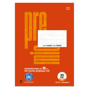 10 x Staufen Arbeitsblock LIN 22 - A4 50 Blatt 5 mm kariert 90 g/qm ro 10 x Staufen Arbeitsblock LIN 22 - A4 50 Blatt 5 mm kariert 90 g/qm ro von Staufen