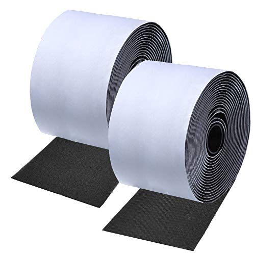 ANDERK 11CM Breite 2 Meter Lang Klettband Selbstklebend Extra Stark Klettverschluss Selbstklebend, Schwarz von STAY GENT