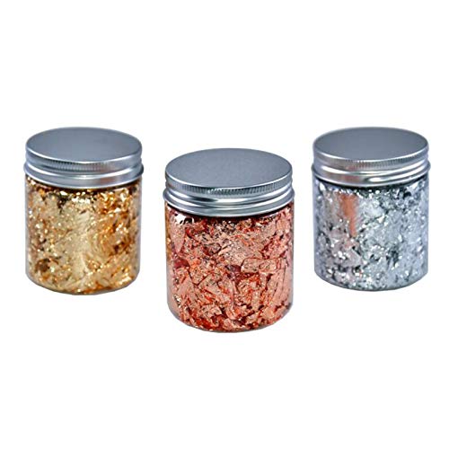 Metallic-Folienflocken, Nachahmung, Silber-Gold-Folie, Chips, Flocken, Aufkleber, Dekoration, Nägel, Kunst, Aufkleber zum Malen von STBQHG